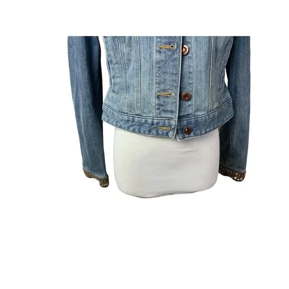 INC International Concepts Denim Jacket. Sz S. I Can Bling It! - Picture 4 of 4